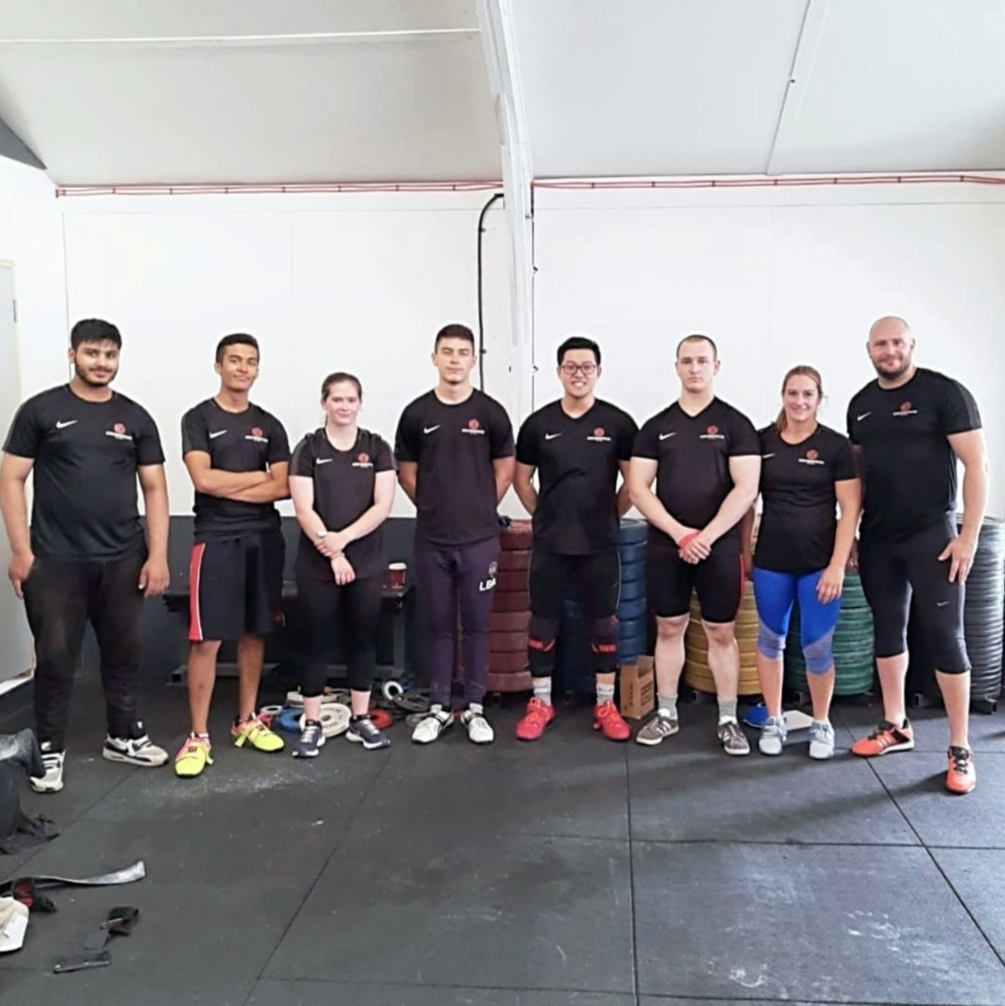 Woking lifters in club kit