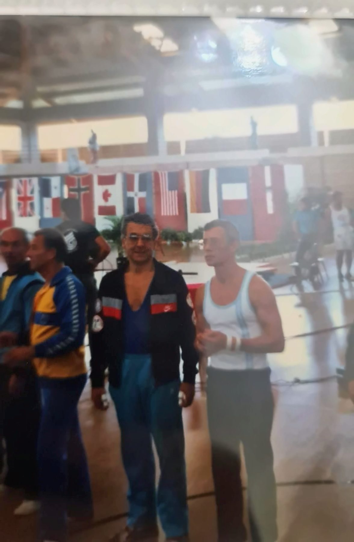 Brian with other masters lifters at an international competition